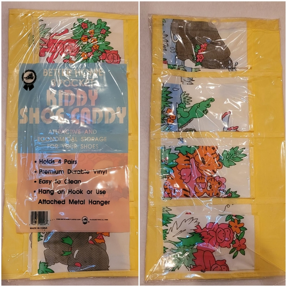 Better Home 8 Pocket Kiddy Shoe Caddy Animal Designs New